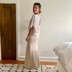 Pilcro Sybil Striped ruffle sleeve top